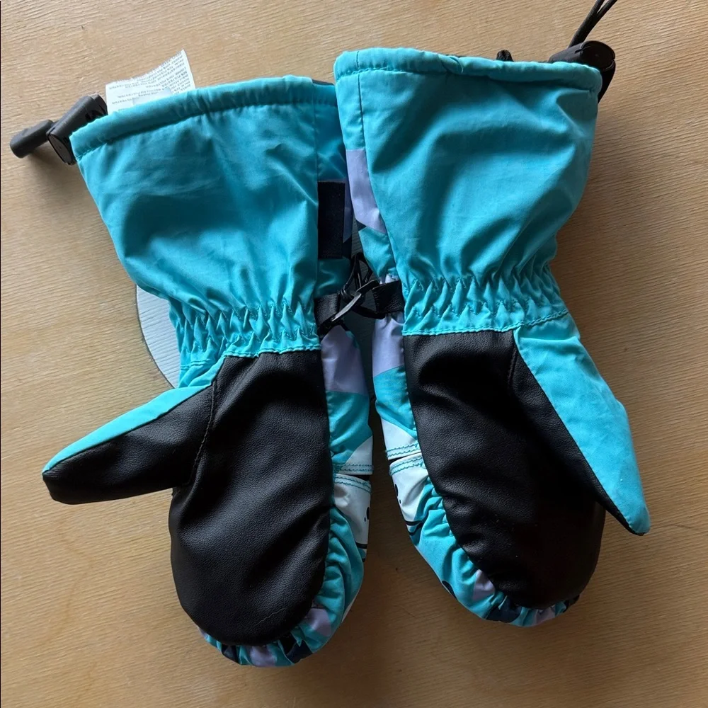 Dakine Kids' Blue Animal Print ski Mittens